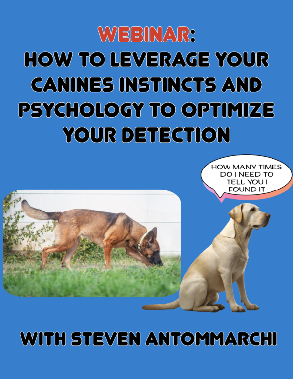 How To Leverage Your Canines Instincts And Its Psychology To Optimize Your Detection