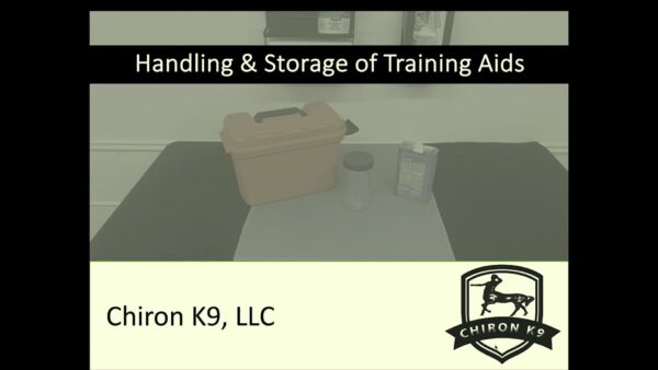 Handling and Storage of Training Aids